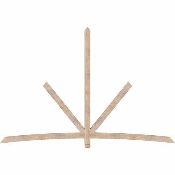Ekena Millwork Alberta Smooth Timber Gable Bracket, Douglas Fir, 108"W x 72"H x 3 1/2"D x 3 1/2"F, 16/12 Pitch GBW108X72X0404ALB00SDF - main
